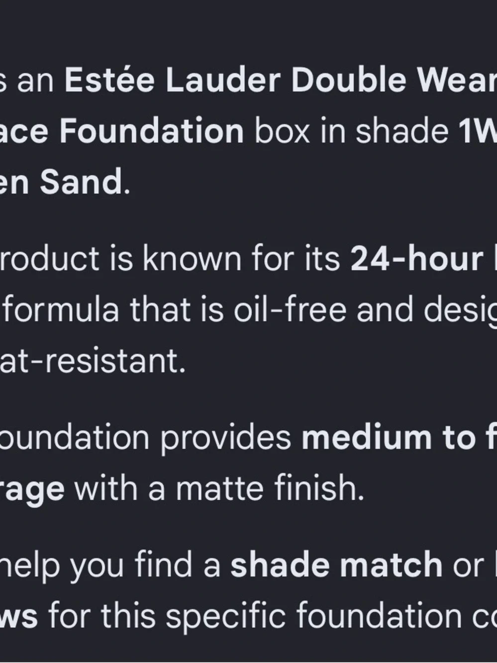 Estee Lauder Double Wear Foundation — 1W2.5 Golden Sand